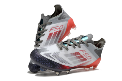 Adidas F50 Elite FG Football Boots - White/Crimson Burst/Grey Fade