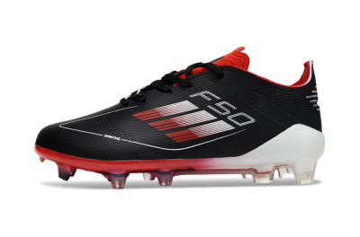 Adidas F50 Elite FG Football Boots - Black/Scarlet Red/White