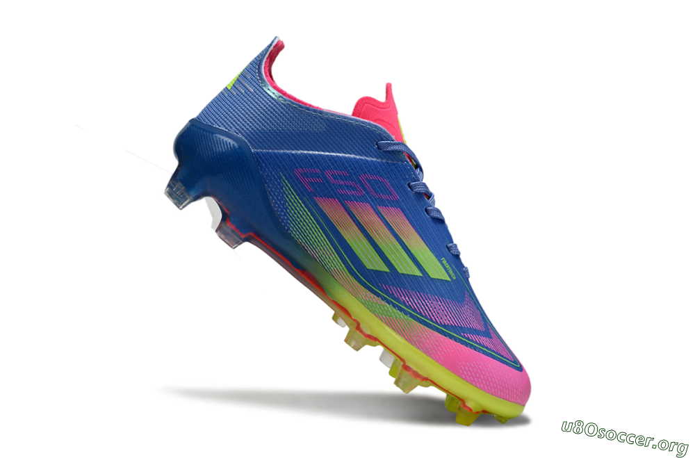 Adidas F50 Elite FG Football Boots - Blue/Neon Pink/Neon Yellow 0