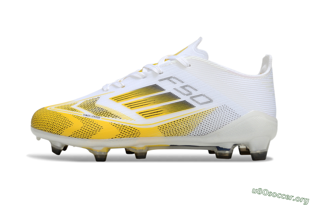 Adidas F50 Elite FG Football Boots - White/Bright Yellow/White 2