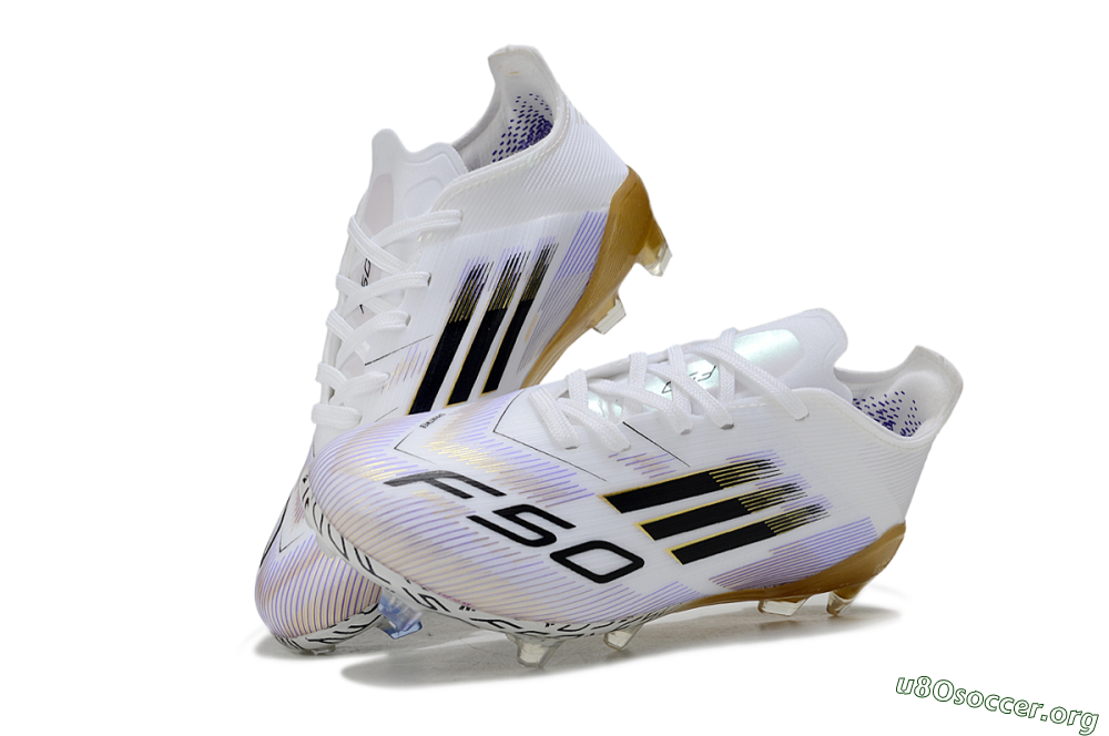 Adidas F50 Elite FG Football Boots - White/Aurora Glow/Golden Aura 3