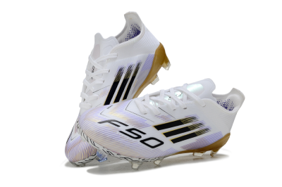 Adidas F50 Elite FG Football Boots - White/Aurora Glow/Golden Aura