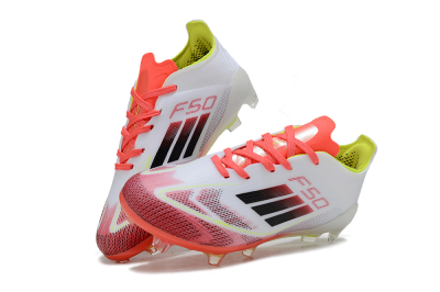 Adidas F50 Elite FG Football Boots - White/Neon Orange/Volt Yellow