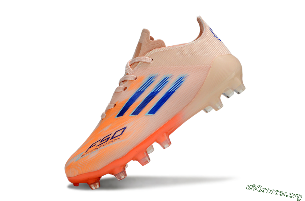 Adidas F50 Elite AG Football Boots - Peach/Vibrant Orange/Cool Blue 4