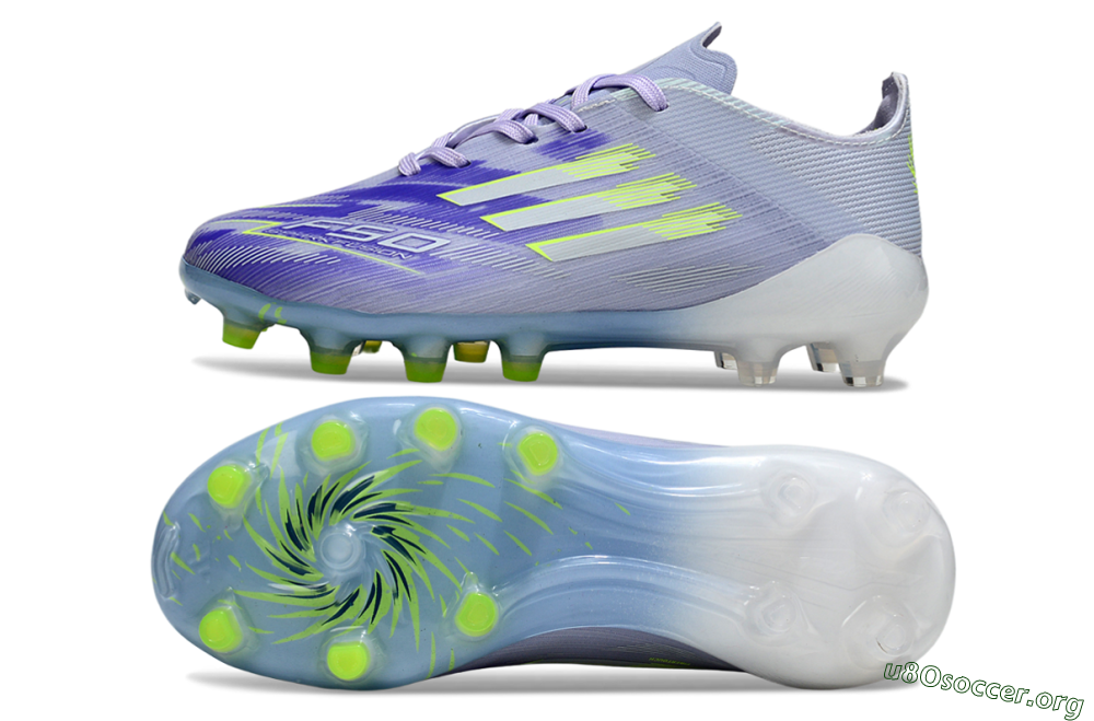 Adidas F50 Elite AG Football Boots - Purple/Lime Green/Light Blue 1