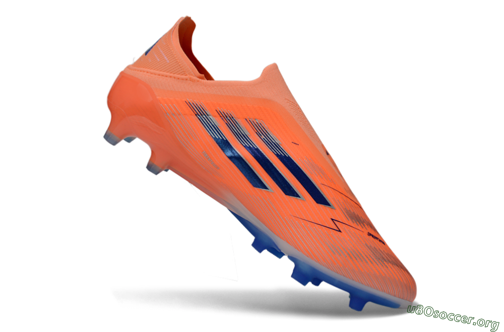 Adidas F50 Elite Laceless AG Football Boots - Orange/Electric Blue/Neon Orange 5
