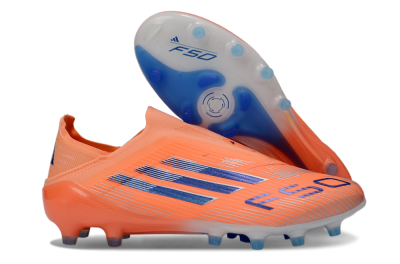 Adidas F50 Elite Laceless AG Football Boots - Orange/Electric Blue/Neon Orange