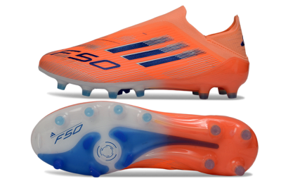 Adidas F50 Elite Laceless AG Football Boots - Orange/Electric Blue/Neon Orange
