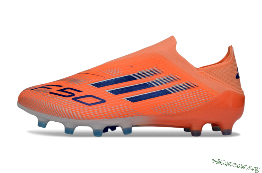 Adidas F50 Elite Laceless AG Football Boots - Orange/Electric Blue/Neon Orange 3
