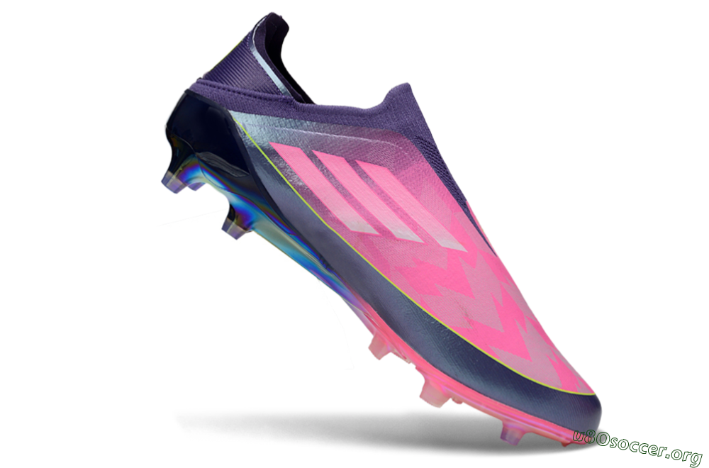 Adidas F50 Elite Laceless AG Football Boots - Purple/Electric Pink/Radiant Yellow 5