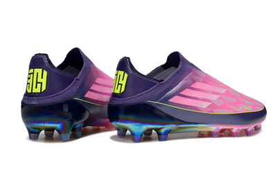 Adidas F50 Elite Laceless AG Football Boots - Purple/Electric Pink/Radiant Yellow
