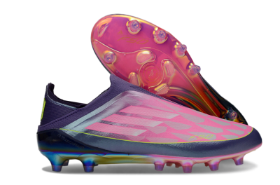 Adidas F50 Elite Laceless AG Football Boots - Purple/Electric Pink/Radiant Yellow