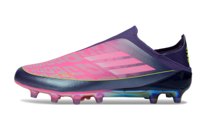 Adidas F50 Elite Laceless AG Football Boots - Purple/Electric Pink/Radiant Yellow