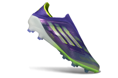 Adidas F50 Elite Laceless AG Football Boots - Purple/Electric Green/Metallic Purple