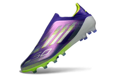 Adidas F50 Elite Laceless AG Football Boots - Purple/Electric Green/Metallic Purple