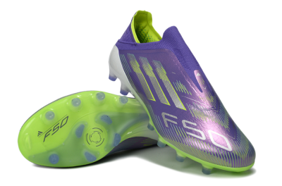 Adidas F50 Elite Laceless AG Football Boots - Purple/Electric Green/Metallic Purple