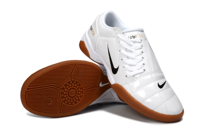 Nike Total 90 III IC Football Shoes - White/Classic Black/Amber Brown