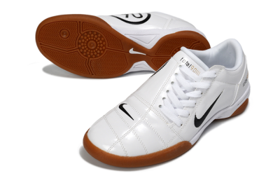 Nike Total 90 III IC Football Shoes - White/Classic Black/Amber Brown