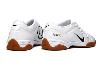 Nike Total 90 III IC Football Shoes - White/Classic Black/Amber Brown
