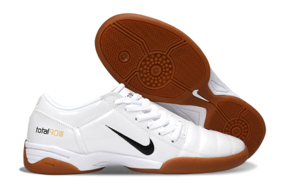 Nike Total 90 III IC Football Shoes - White/Classic Black/Amber Brown