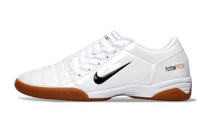 Nike Total 90 III IC Football Shoes - White/Classic Black/Amber Brown