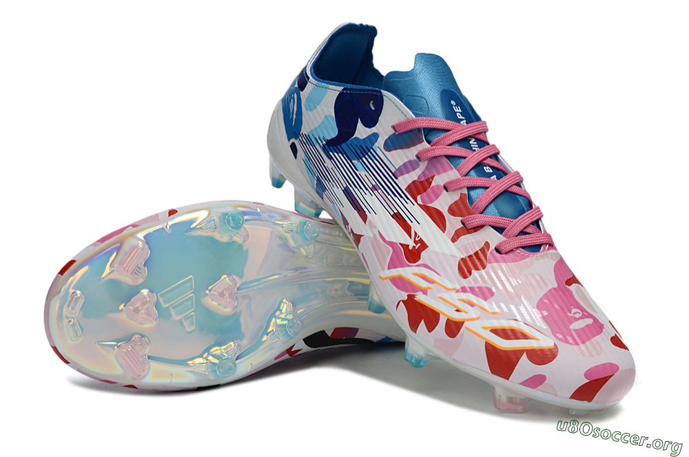 Adidas F50 Elite FG Football Boots - Pink/Blush Pink/Blue Ocean 4