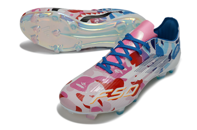 Adidas F50 Elite FG Football Boots - Pink/Blush Pink/Blue Ocean
