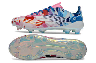 Adidas F50 Elite FG Football Boots - Pink/Blush Pink/Blue Ocean