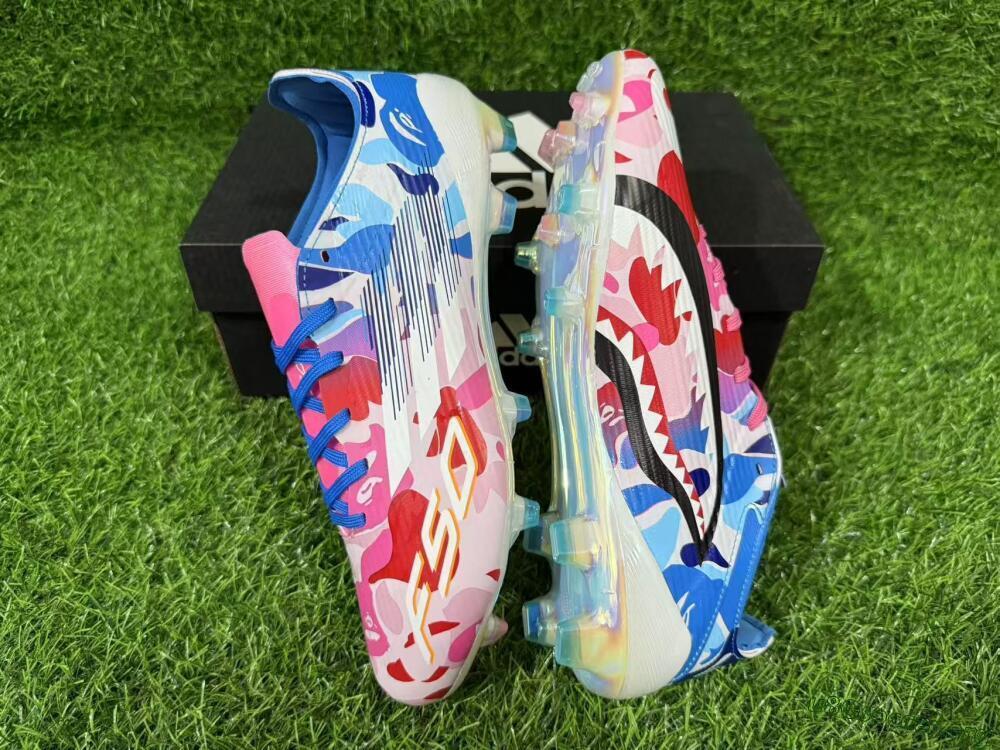 Adidas F50 Elite FG Football Boots - Pink/Blush Pink/Blue Ocean