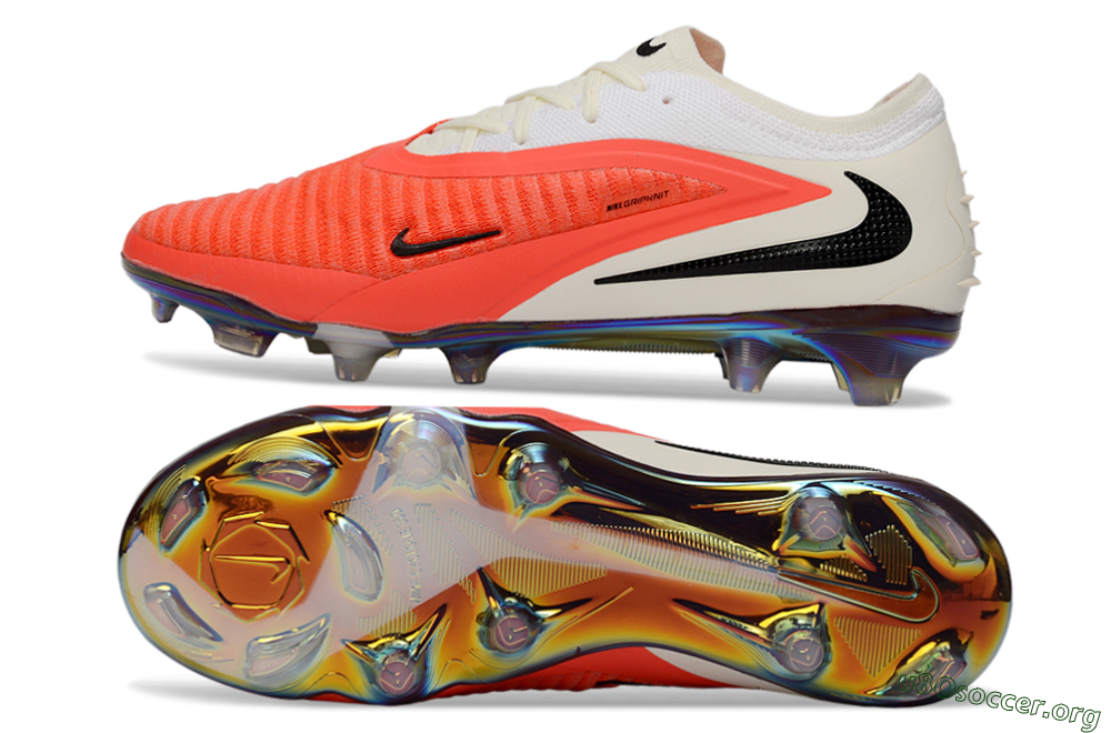 Nike Phantom 6 Elite Low FG Football Boots - Coral/Bright Orange/White 1