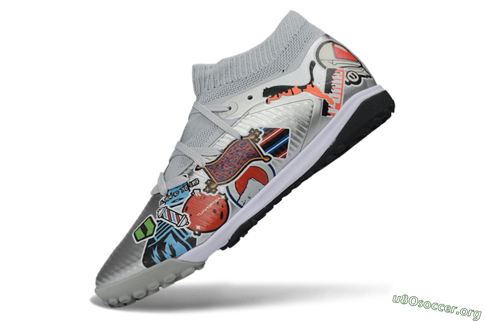 Puma Future 8 Ultimate TF Football Shoes - Grey/Urban Grey/Graphic Black 5