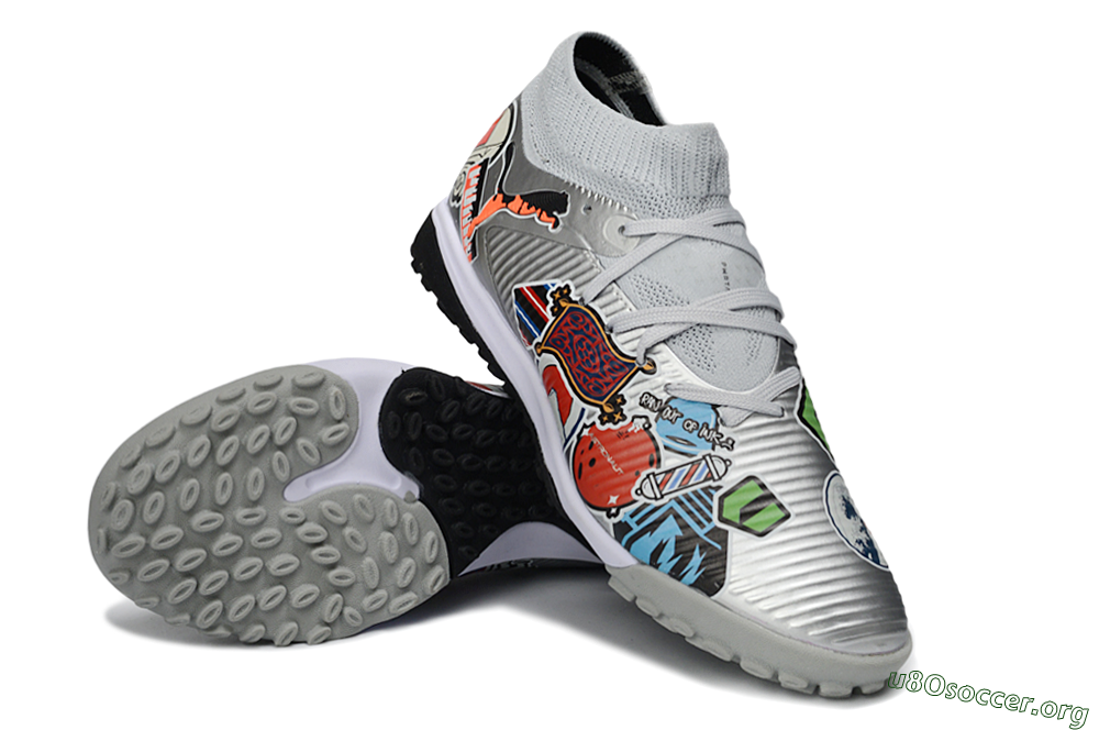 Puma Future 8 Ultimate TF Football Shoes - Grey/Urban Grey/Graphic Black 0