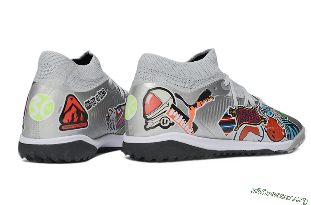 Puma Future 8 Ultimate TF Football Shoes - Grey/Urban Grey/Graphic Black 6