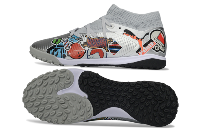 Puma Future 8 Ultimate TF Football Shoes - Grey/Urban Grey/Graphic Black