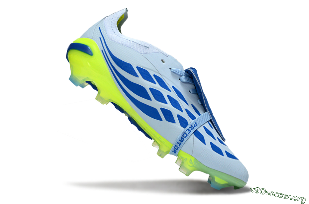 Adidas Predator 26 Elite Fold-Over Tongue FG Football Boots - Blue/Neon Yellow/Cool Gray 5