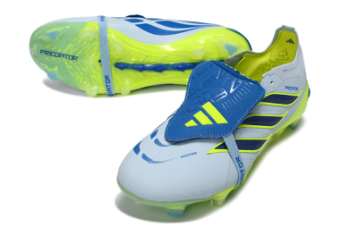 Adidas Predator 26 Elite Fold-Over Tongue FG Football Boots - Blue/Neon Yellow/Cool Gray