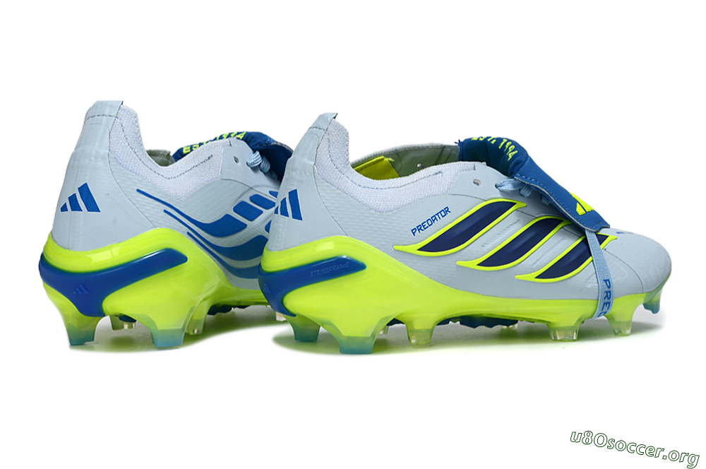 Adidas Predator 26 Elite Fold-Over Tongue FG Football Boots - Blue/Neon Yellow/Cool Gray 7