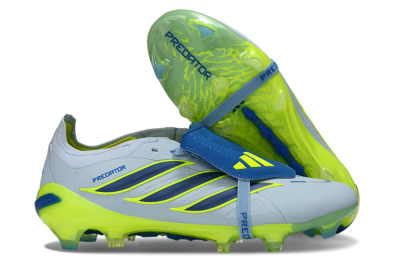 Adidas Predator 26 Elite Fold-Over Tongue FG Football Boots - Blue/Neon Yellow/Cool Gray