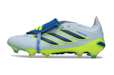 Adidas Predator 26 Elite Fold-Over Tongue FG Football Boots - Blue/Neon Yellow/Cool Gray