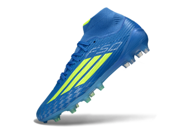 Adidas F50 Elite Mid AG Football Boots - Blue/Electric Blue/Neon Green