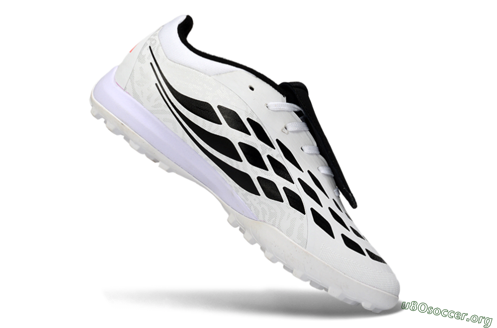 Adidas Predator 26 Elite Fold-Over Tongue TF Football Shoes - White/Neon Orange/Fuchsia Pink 4