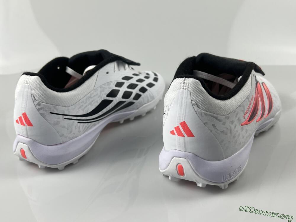 Adidas Predator 26 Elite Fold-Over Tongue TF Football Shoes - White/Neon Orange/Fuchsia Pink