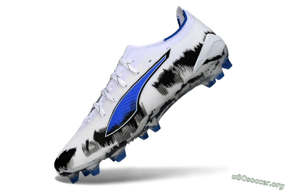 Puma Ultra Ultimate FG Football Boots - White/Electric Blue/Black 5