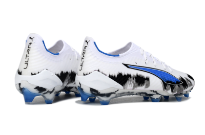 Puma Ultra Ultimate FG Football Boots - White/Electric Blue/Black