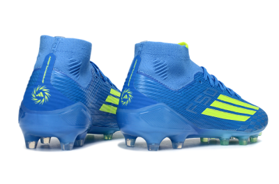 Adidas F50 Elite Mid FG Football Boots - Blue/Vibrant Blue/Electric Green