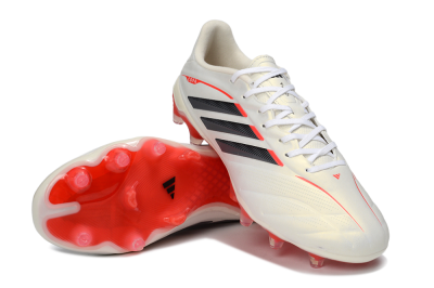 Adidas Copa Pure 2 FG Football Boots - White/Crimson Red/Jet Black