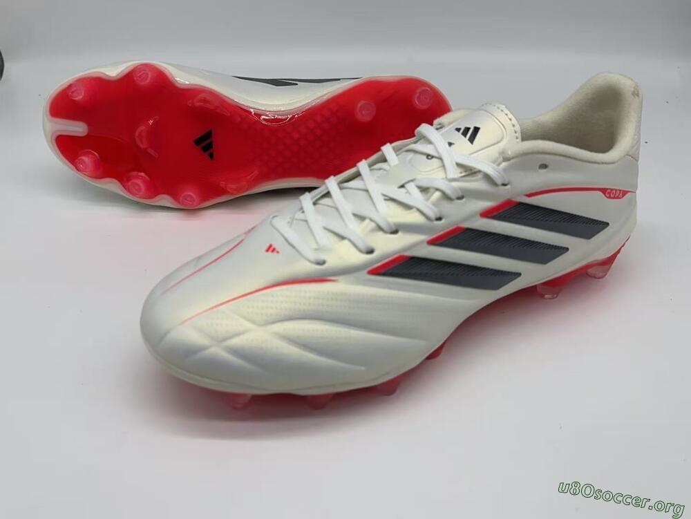 Adidas Copa Pure 2 FG Football Boots - White/Crimson Red/Jet Black