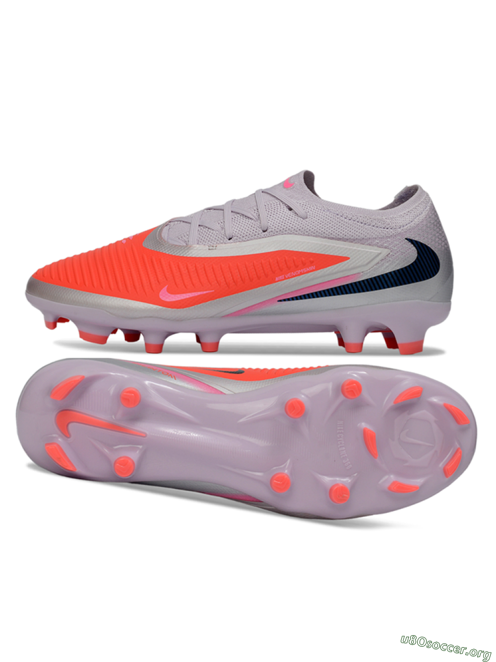 Nike Phantom 6 Elite Low FG Football Boots - Pink/Electric Pink/Light Grey 1