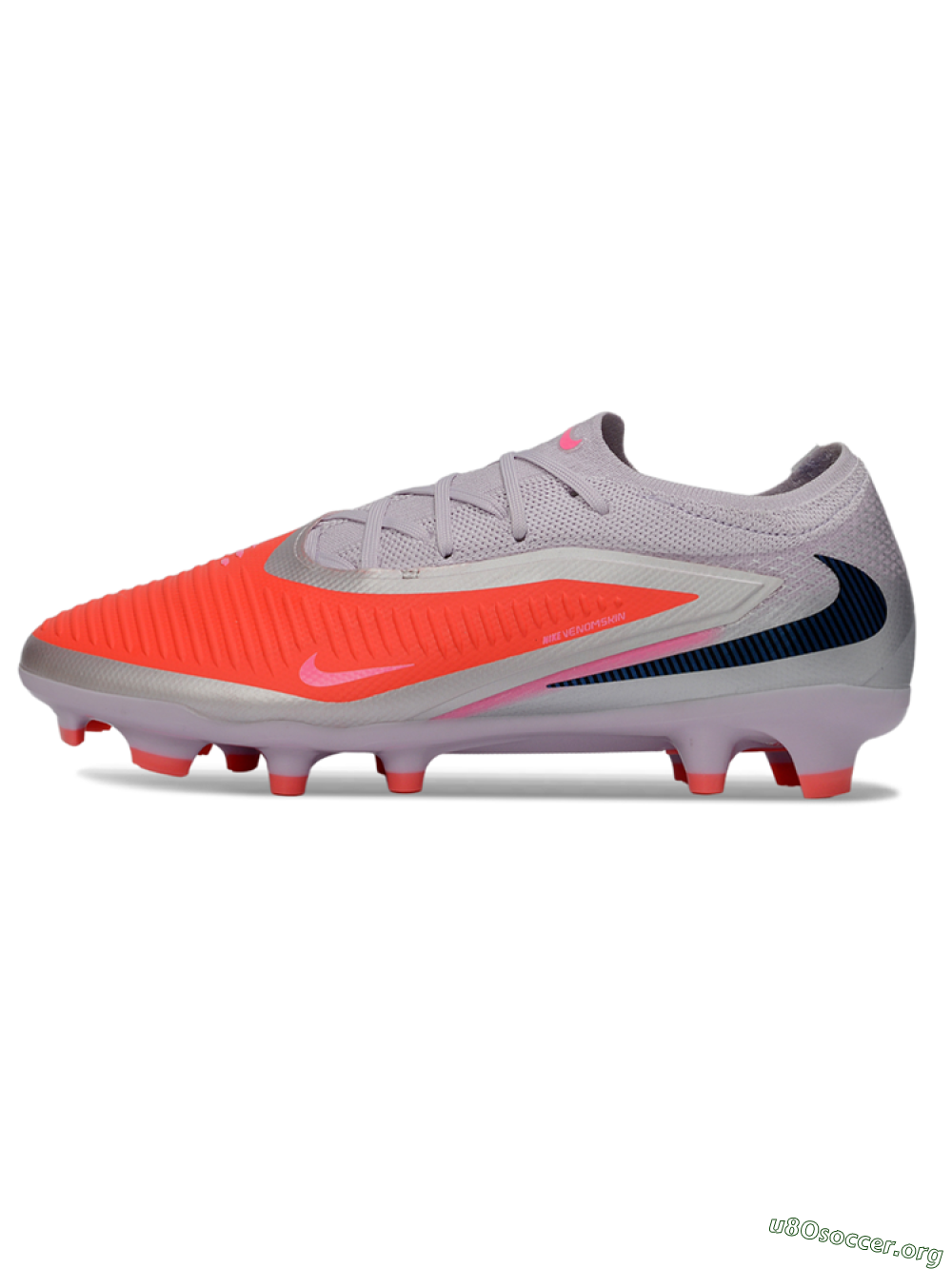 Nike Phantom 6 Elite Low FG Football Boots - Pink/Electric Pink/Light Grey 3