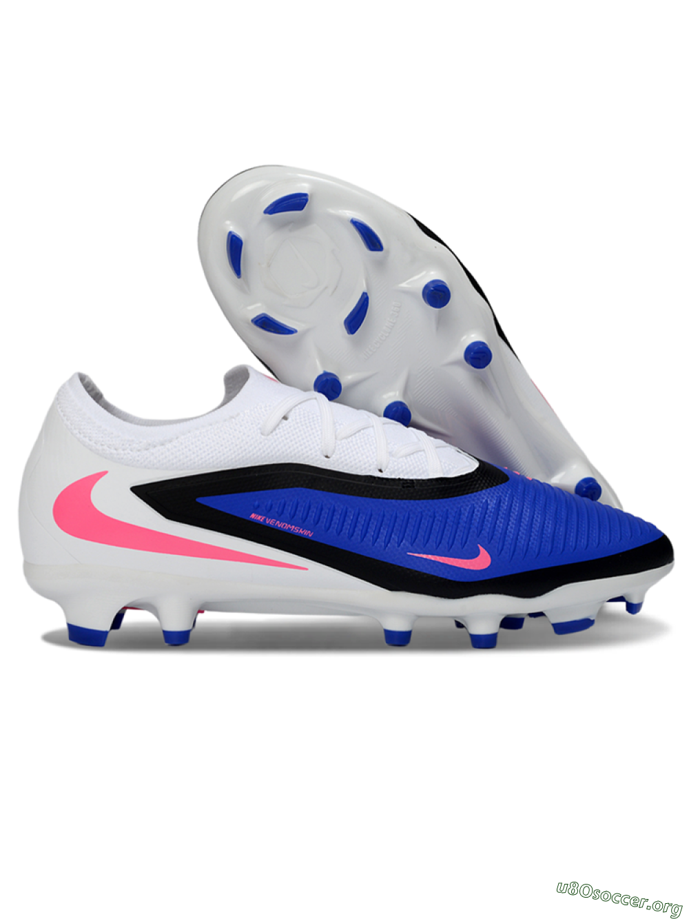 Nike Phantom 6 Elite Low FG Football Boots - Blue/Electric Blue/Neon Pink 2